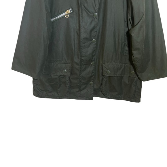 Barbour by AlexaChung Green Edith Waxed Jacket US 10 - Picture 5 of 14